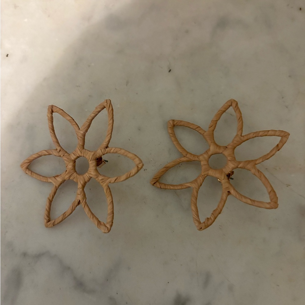 NWOT never worn Anthropologie flower earrings boho